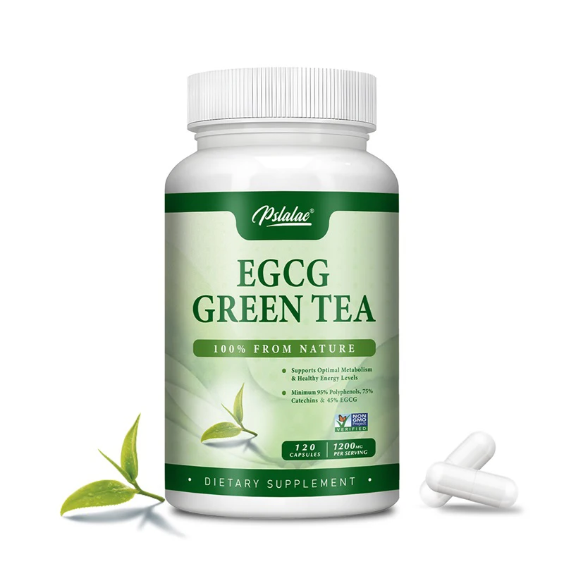 EGCG مستخلص الشاي الأخضر - صحة القلب والدماغ، ودعم الطاقة والتمثيل الغذائي، ومضادات الأكسدة