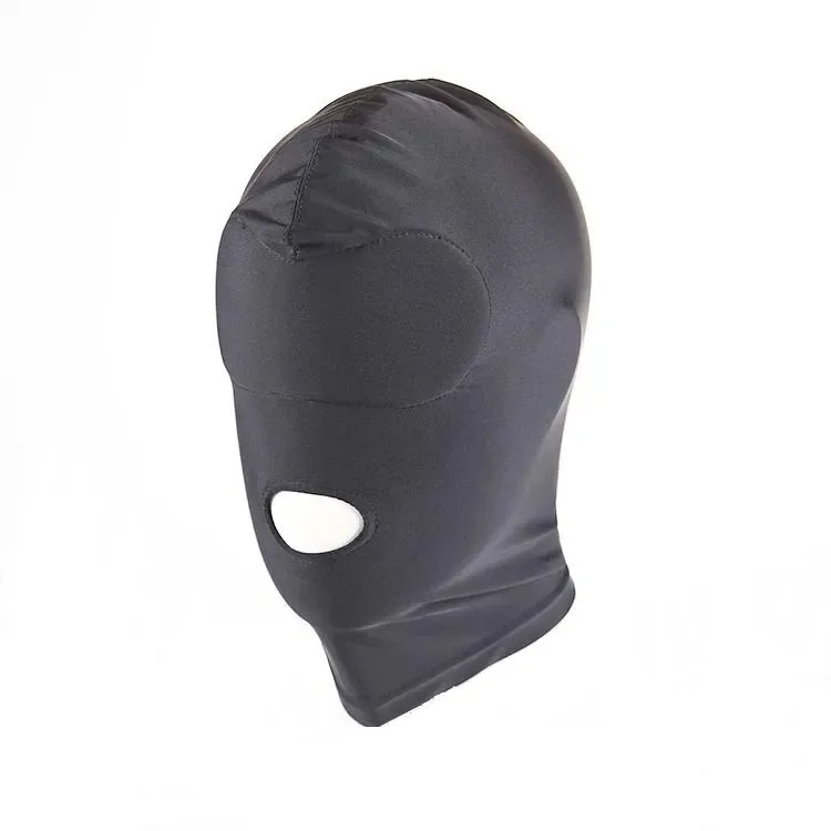 Masque de fétiche à capuche pour adultes, jouets sexy, bouche ouverte, bondage des yeux, masque de fête, cosplay, équipement de sauna, jeu BDSM, ensemble de bondage