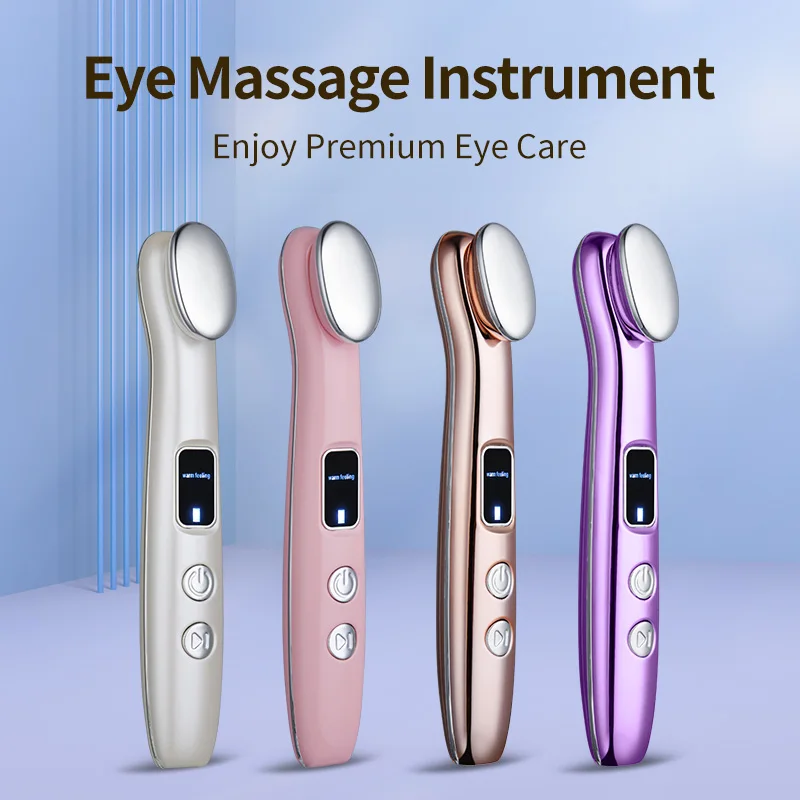 Varinha Massageadora para Olhos com Compressas Quentes e Vibração para Cuidados com a Pele e Relaxamento - Dispositivo de Beleza Facial para Olheiras e Inchaço