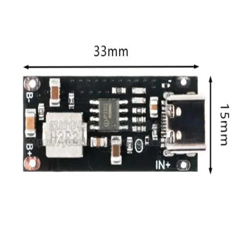 3A High Current Polymer Ternary Lithium Battery Charging Board 5V to 4.2V/4.35V Support Type-C Input