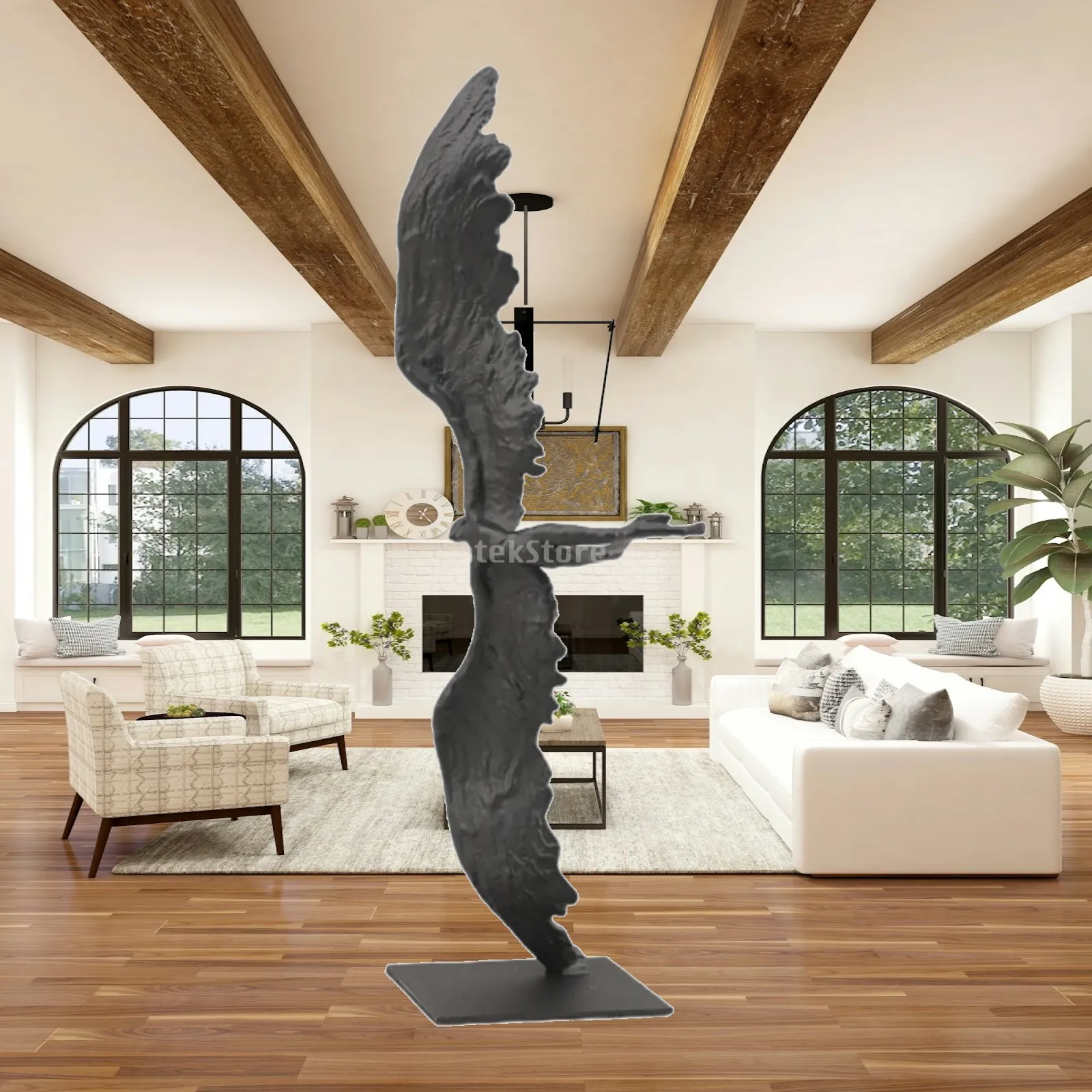 contemporary-decorative-figurine-metal-abstract-wing-form-art-statue-stable-base-for-living-room-shelf