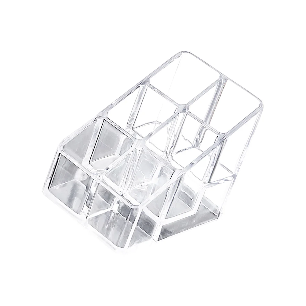 Creative Transparent Makeup Storage Box Organizer Acrylic Holder Desktop Display Stand for Lipsticks Nail Polishes