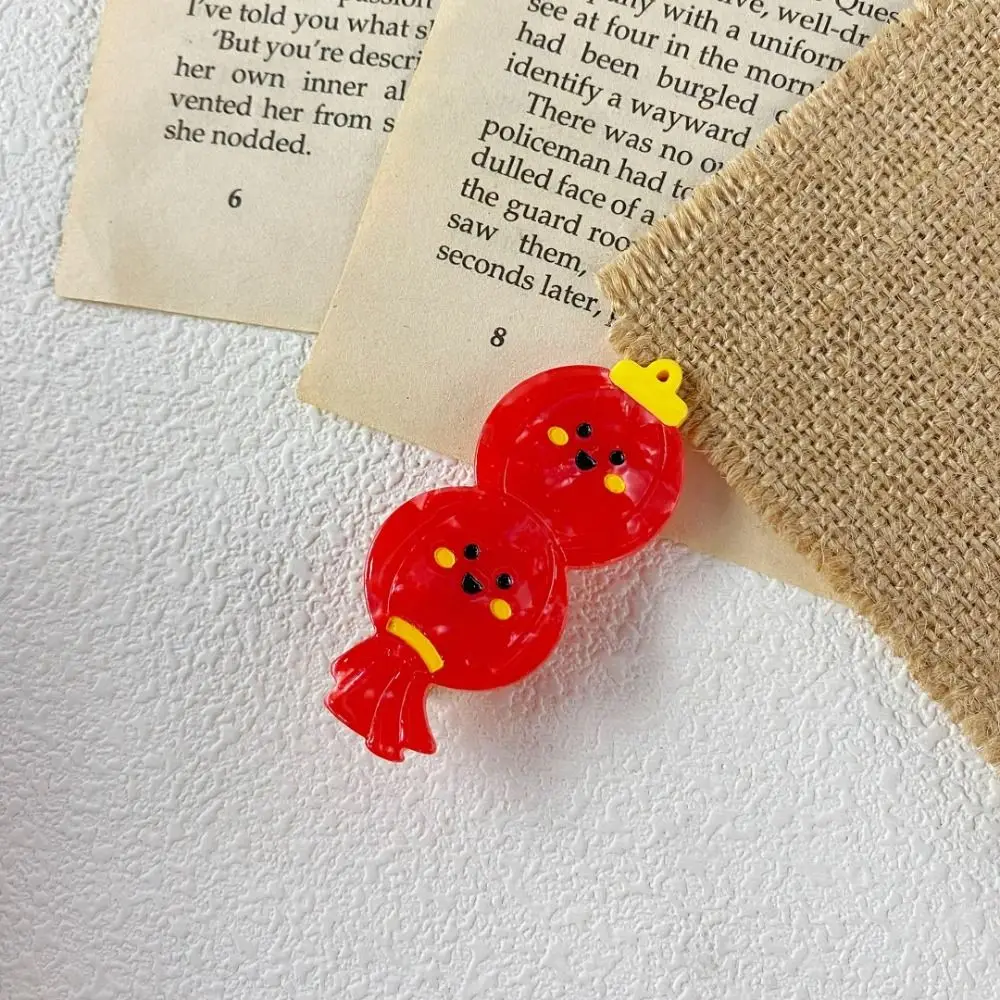 Fortune God of Wealth Hat Duckbill Hair Clip Koi Lucky Bag Red Packet Hair Clip Fashion Lantern Acetate Tanghulu Hairpin