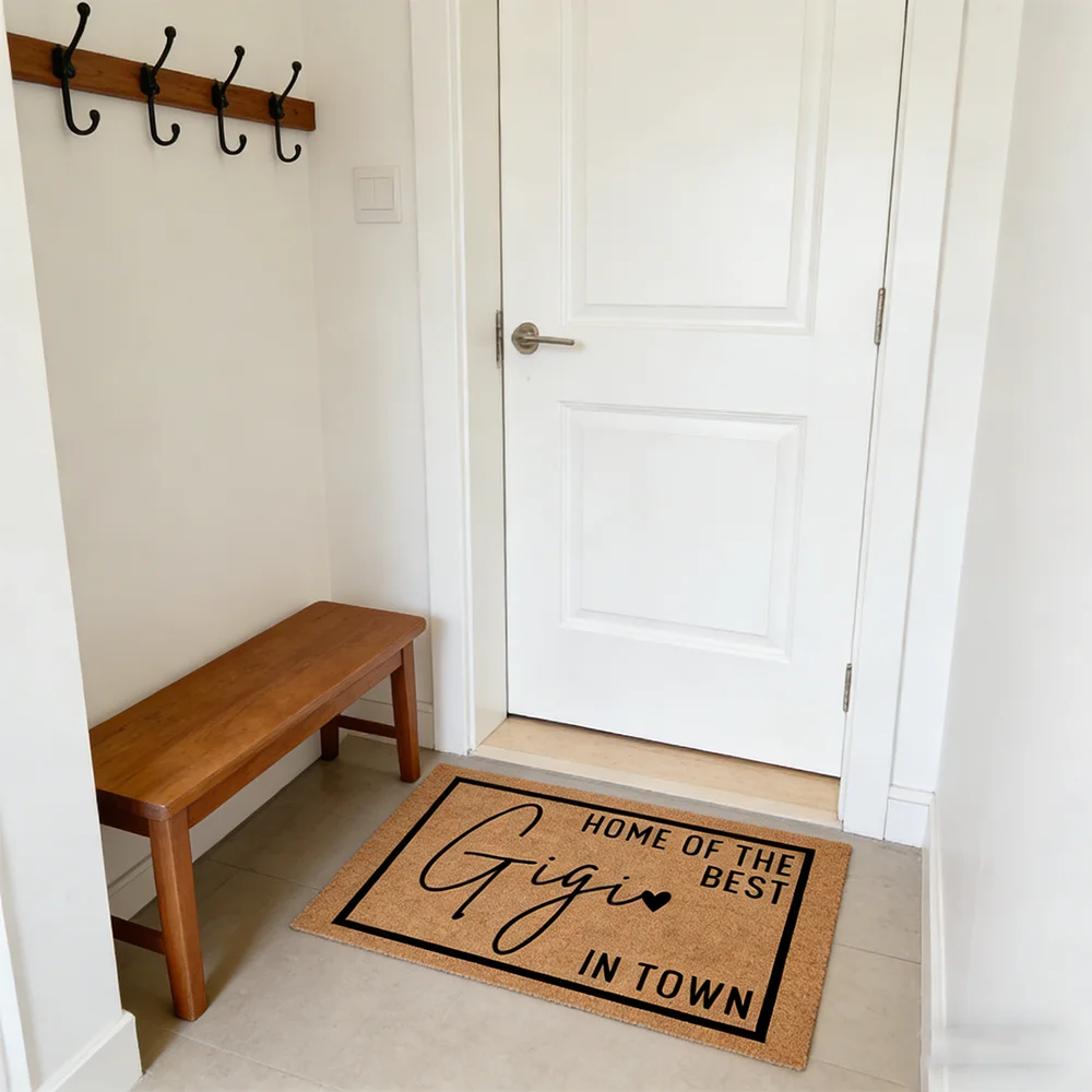 

Winter Heartwarming Gift Pet Friendly Non Slip Easy Care Indoor Outdoor Door Mat Ideal Gift for Relatives Friends Welcome Mat