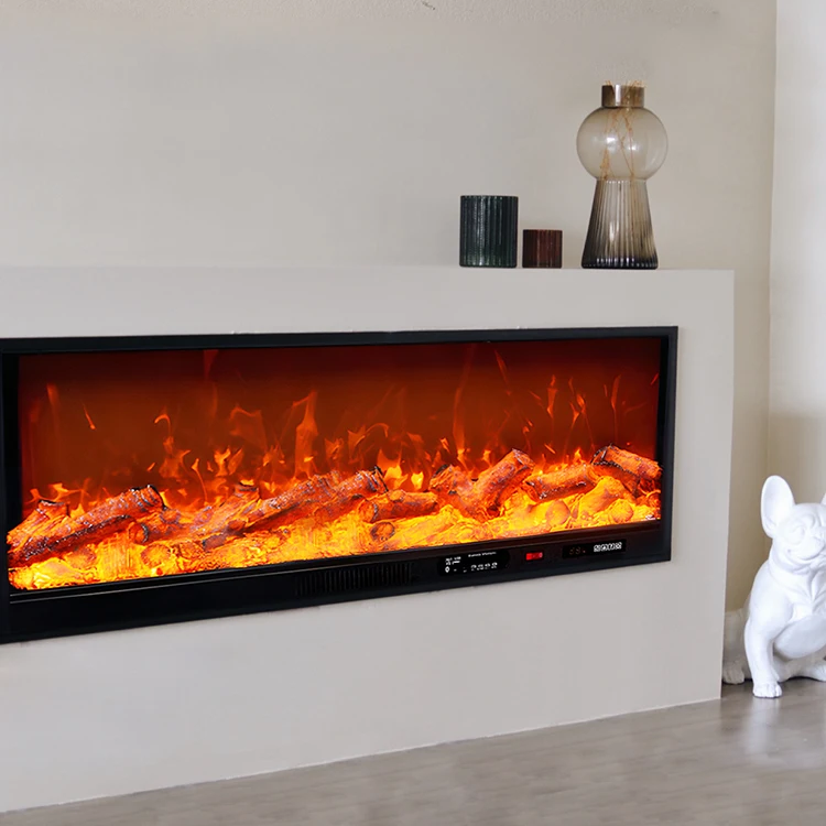 Electronic LED European Style Simulated Flame Electric Fireplace Simple Embedded Decorative Fireplace 1500*180*500MM