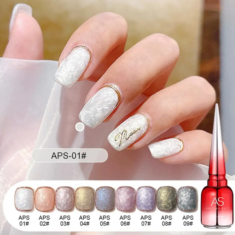 Thread Shell Texture Nail Polish Quick Drying Long Lasting Ice Penetration No Odor Winter Glitter Pearl Gel for Female