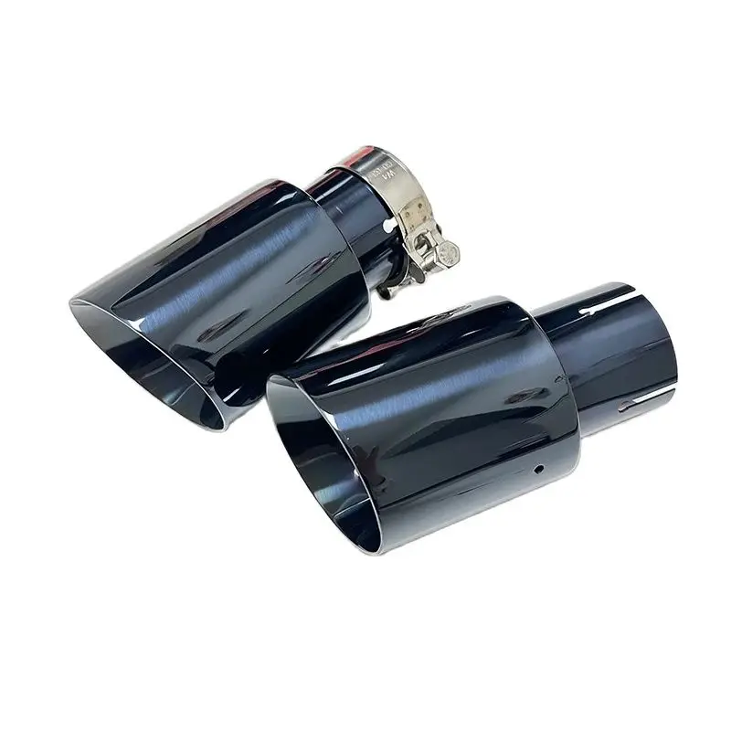 1pcs CARS attachment Exhaust pipe Stainless steel Titanium black tail-throat horn outlet large diameter 89mm 101mm 114mm size