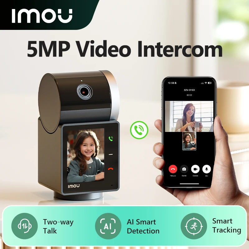 

IMOU Rex VT 5MP/3K Indoor Wifi PTZ Security Camera One-touch Video Call AI Human & Pet Detection Two Way Audio Baby Monitor