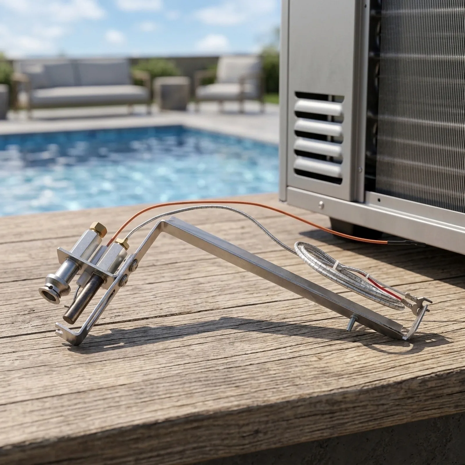 for Pool Heater Pilots Natural Gas for pilot SPA Heaters Pool Heaters Silver Metal Parts Accessories Easy Installation