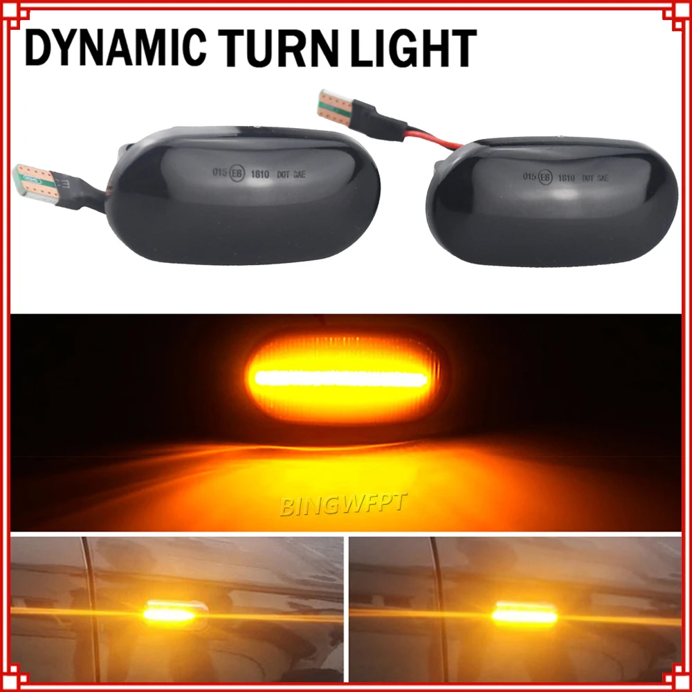 2PCS High Quality Car Dynamic Side Marker Light Turn Signal Lamp For Honda Prelude Civic CRX S2000 AP1 Integra Fit Del Sol Acura
