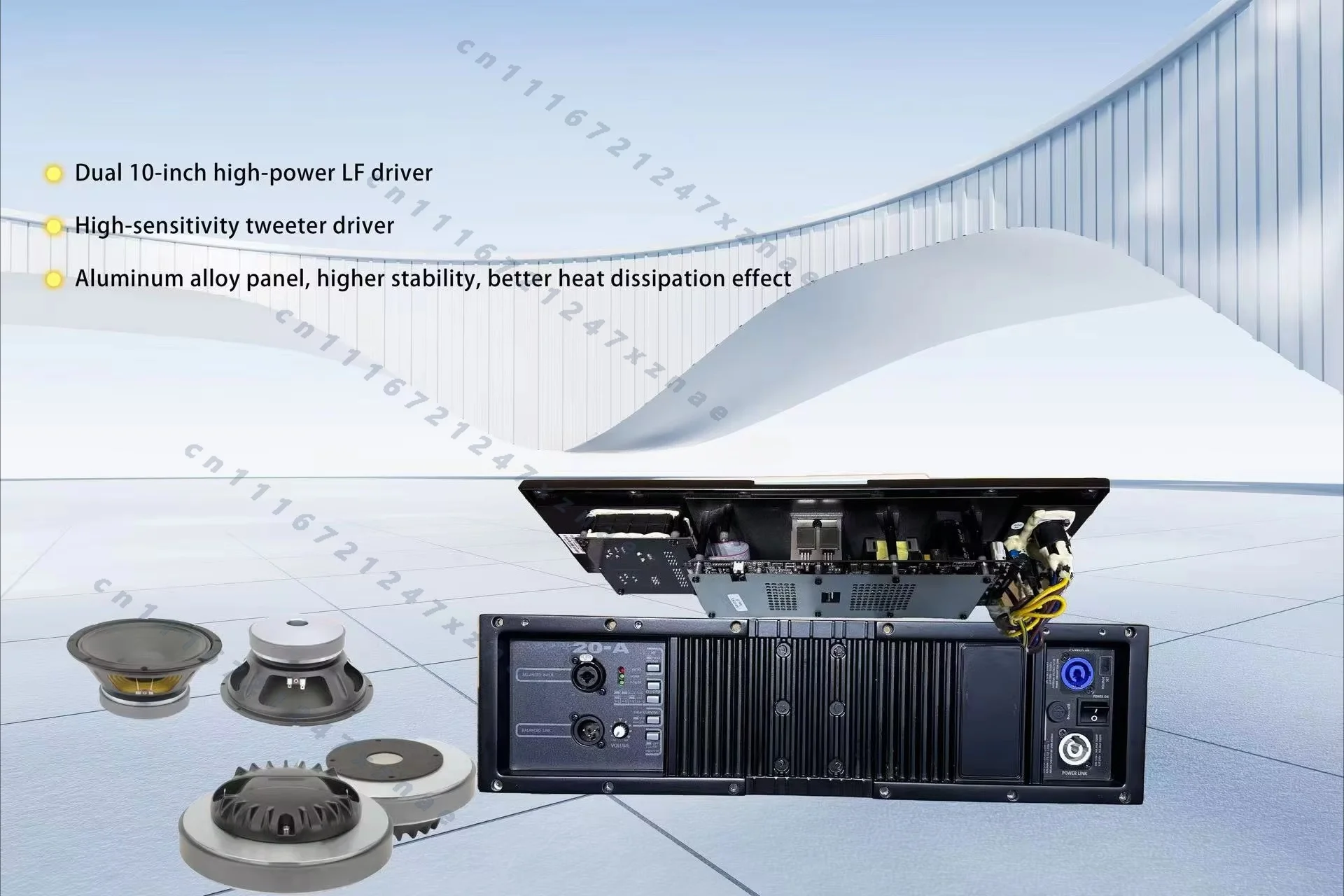 Fast Shipping，Audio Amplifiers Die with Dsp Power Amplifiers, 20A-Line Array Speaker 1400W Class D Amplifiers