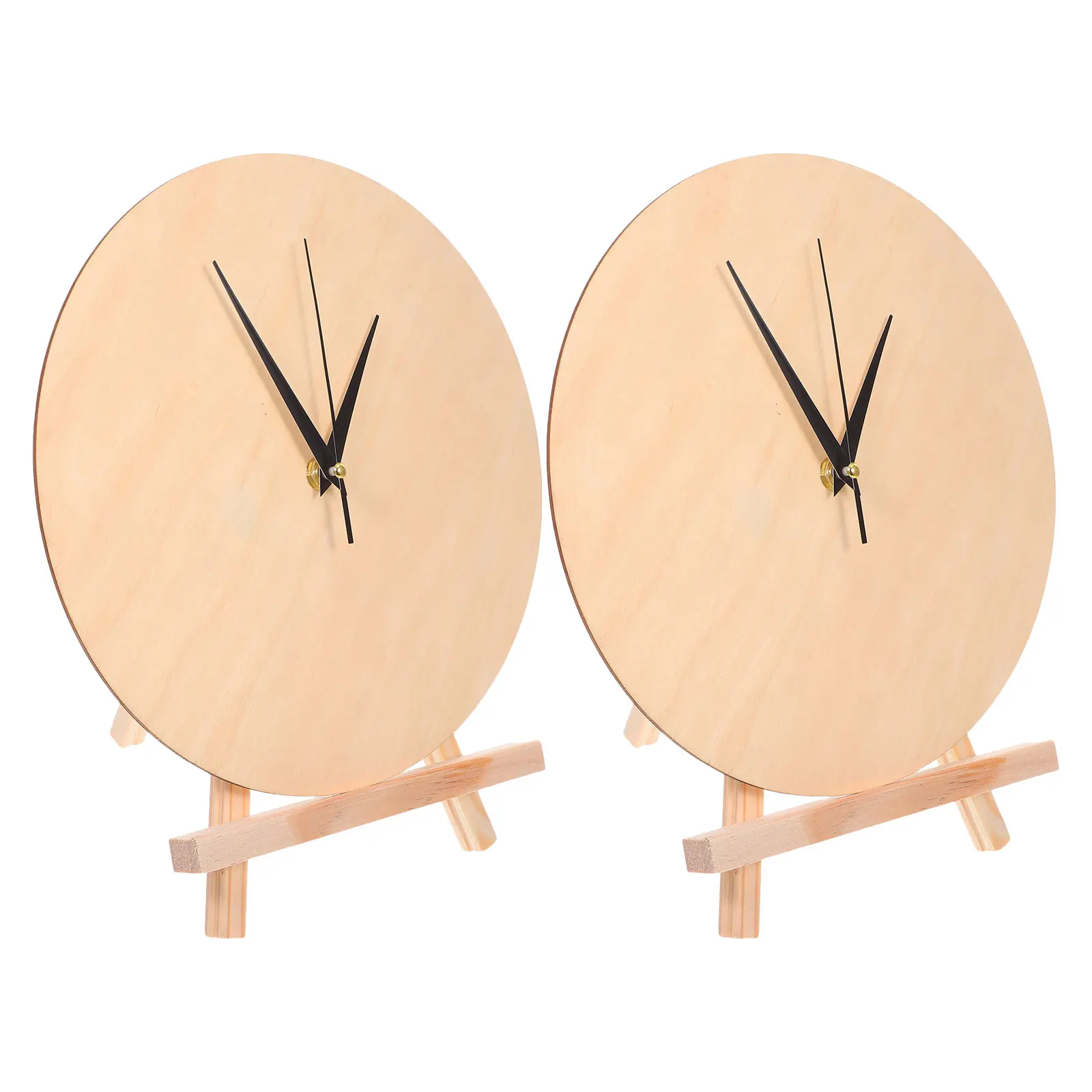 

2Set Blank Wooden Clock Dial Round Wall Clock Face DIY Painting Craft Kit Creative Kids Bedroom Decoration Dial Replacement