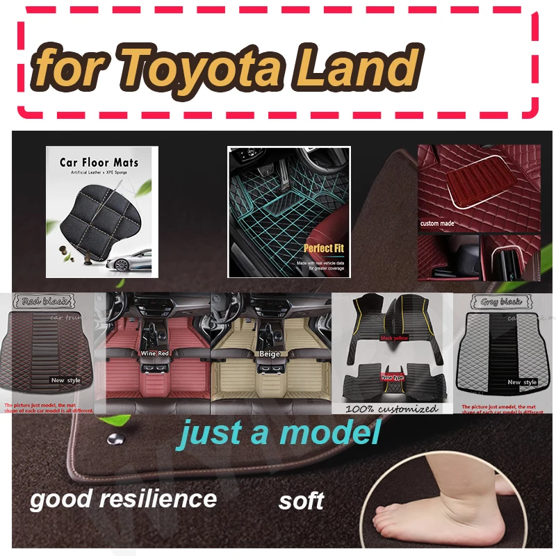 

LUXURY Car Floor Mats For Toyota Land Cruiser Prado 150 2022 2021 2020 2019 2018 5 Seats Car Floor Mats
