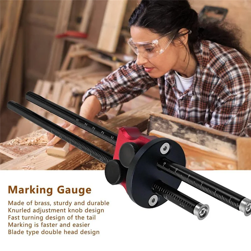 N84R Contour Gauge Tool Accurate Scribe Tool Scribing Tool With Dual Scale Practical Carpenter Tools Alloy Scribe Tool