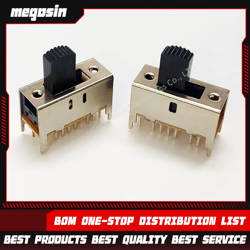 5PCS SS-43D01 vertical 3-position sliding switch toggle switch dual 16-pin three-position audio power amplifier toggle switch