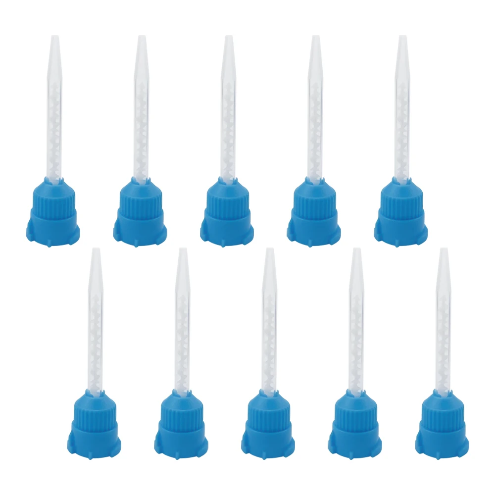 50PCS Dental Mixing Tips Disposable Silicone Rubber Gun Conveying Mixing Head Dental Product Dentistry Materials 1:1