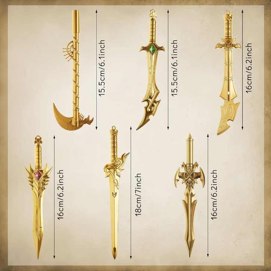 Набор из 24 ручек с древним мечом, гелевые чернила, новинка, забавные, крутые, с мечом, пластиковые гелевые чернила, крутые ручки для Рождества, дня рождения, подарки