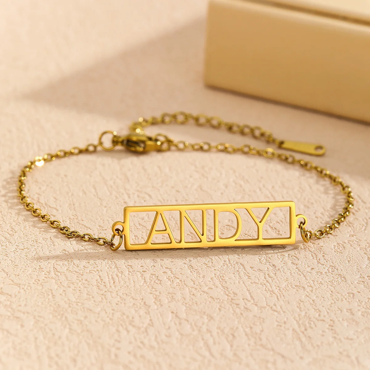 Trendy Custom Name Men Bracelet Stainless Steel Letter Text Silver Chain For Girlfriend Male Jewelry Unique Christmas Gifts
