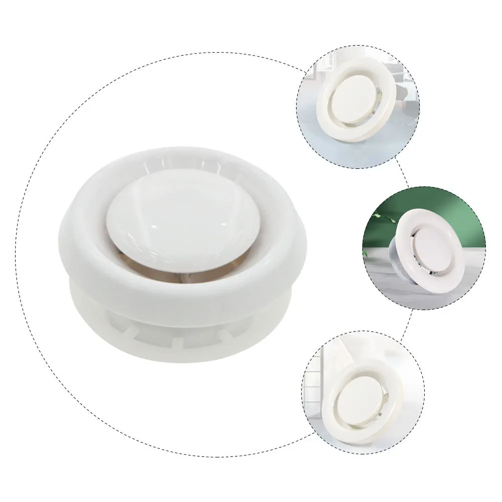 

4-дюймовая регулируемая круглая вытяжная крышка для потолка, вентилятор для ванной комнаты, воздуховод, линейный диффузор, ABS, вентиляционная решетка, потолочная решетка