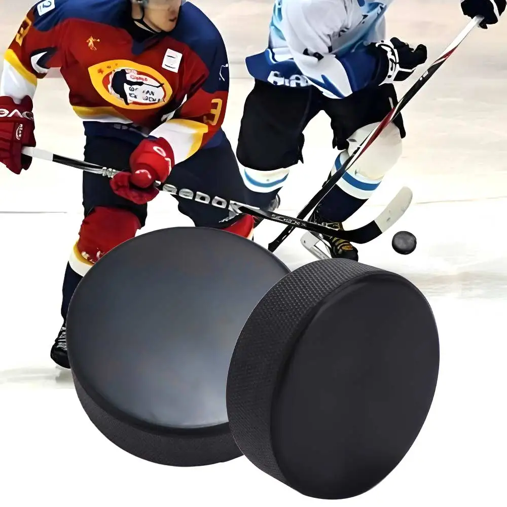 Regulation Size Hockey Balls Textured Sides with Grippy Ice Hockey Stick Ball Smooth Surface Rubber Hockey Ball Hockey Trainer