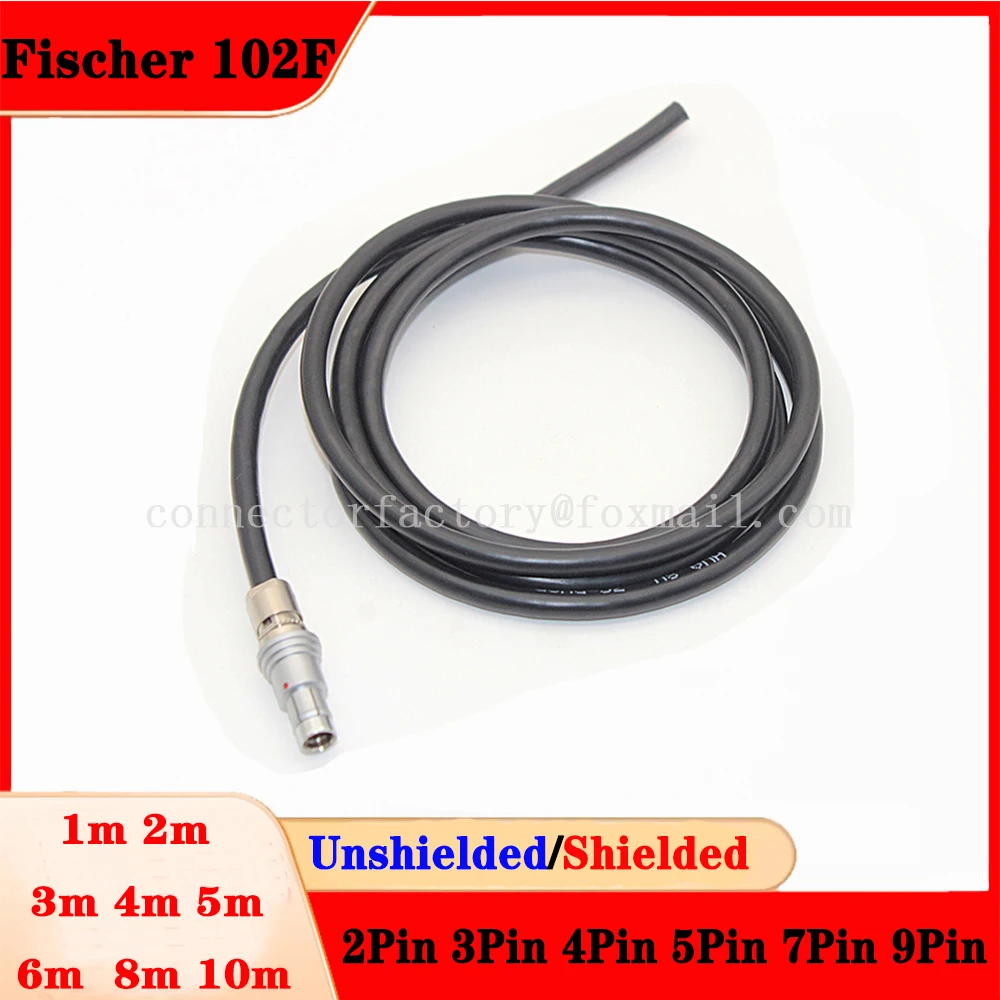 Compatible Fischer 102F 0F 2 3 4 5 7 9Pin Push-pull Self-locking Male Plug Connector Welding High Flexibility And Shielded Cable