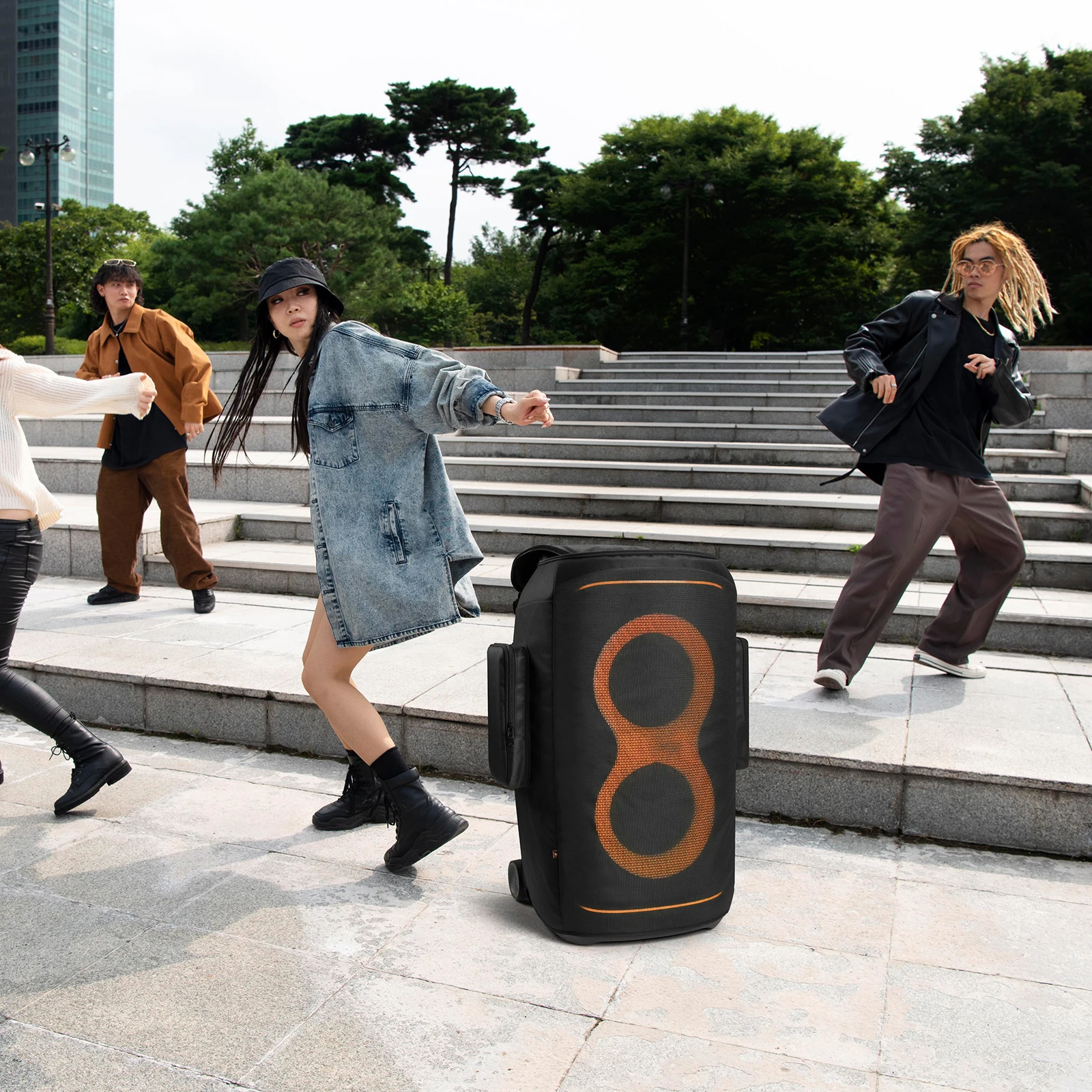 

Для JBL PartyBox 520 сетчатый защитный чехол для динамика с карманом для хранения, утолщенная нейлоновая сумка для хранения динамиков, застежка-молния