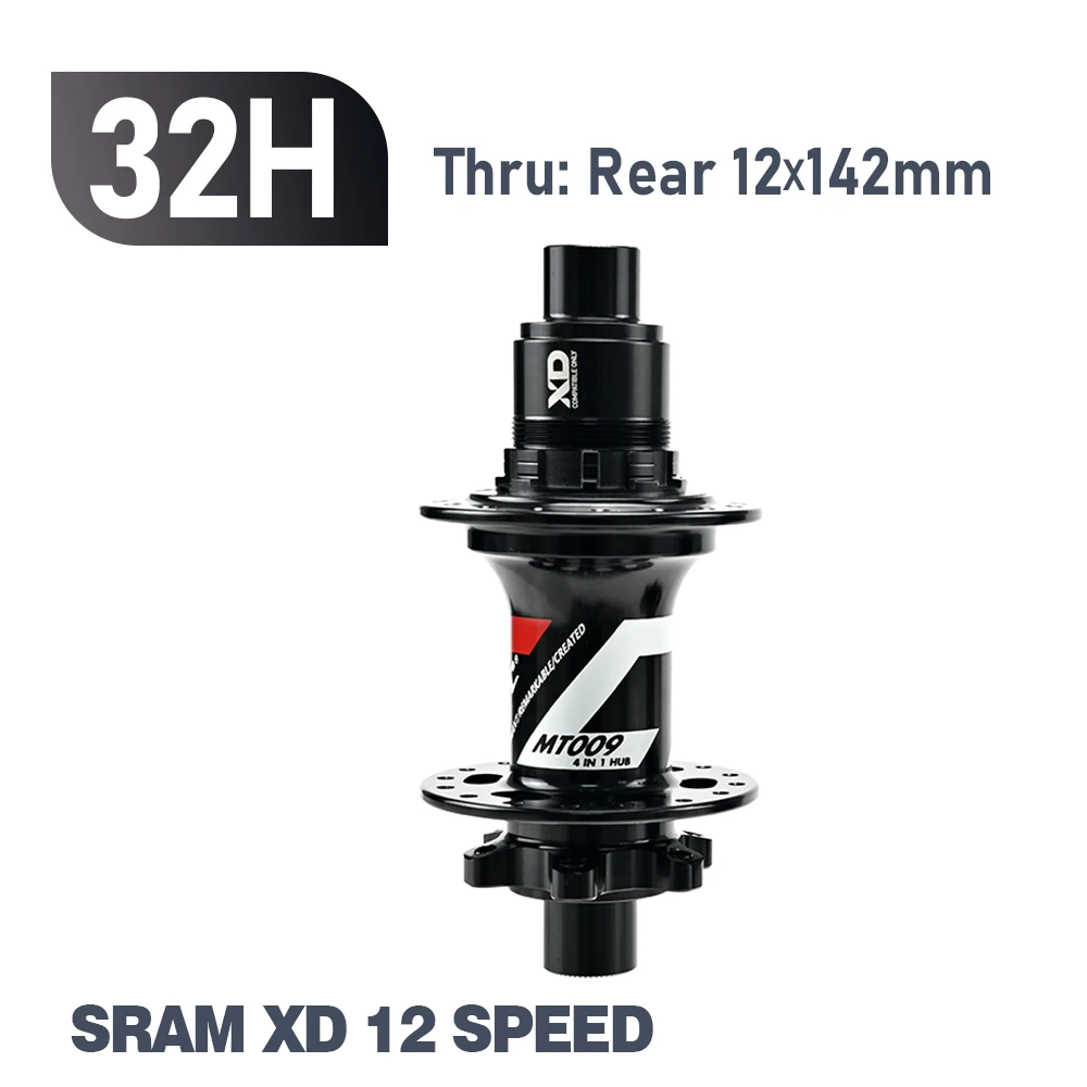 ARC MT009 Rear Hub 4in1 BOOST 10x135 12x142 12x148 MTB XC Gravel E Bike Bicycle Hub 28H 32H HG XD MS-Micro Spline 12V 6 Pawl image 3