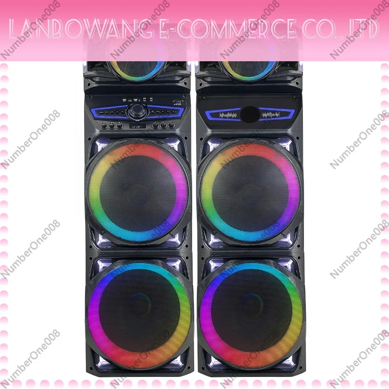 Latest Dual 15 Inch Wood Amplifier Audio DJ Box Speaker Subwoofer Karaoke 2.0 Stage Speaker