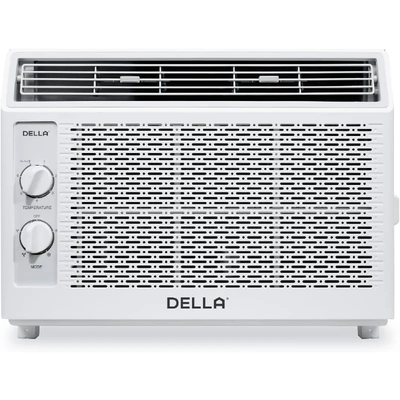 

DELLA Window Air Conditioner, Reusable Filter, Easy Install Kit, 5000 BTU Cools Up To 150 Sq. Ft, Energy Saving AC Unit