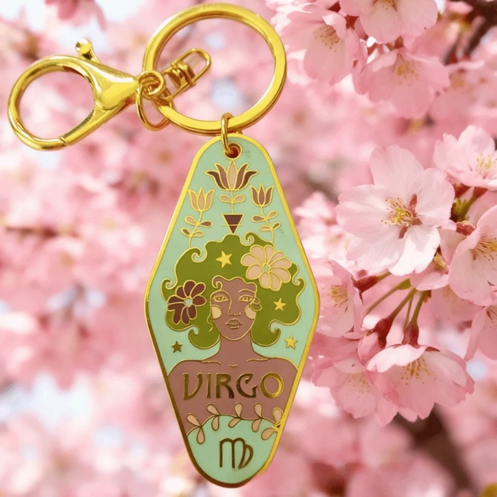 Aquarius Pisces Aries Zodiac Sign Keychain Leo Virgo Libra Taurus Gemini Cancer 12 Constellation Keychain Gifts
