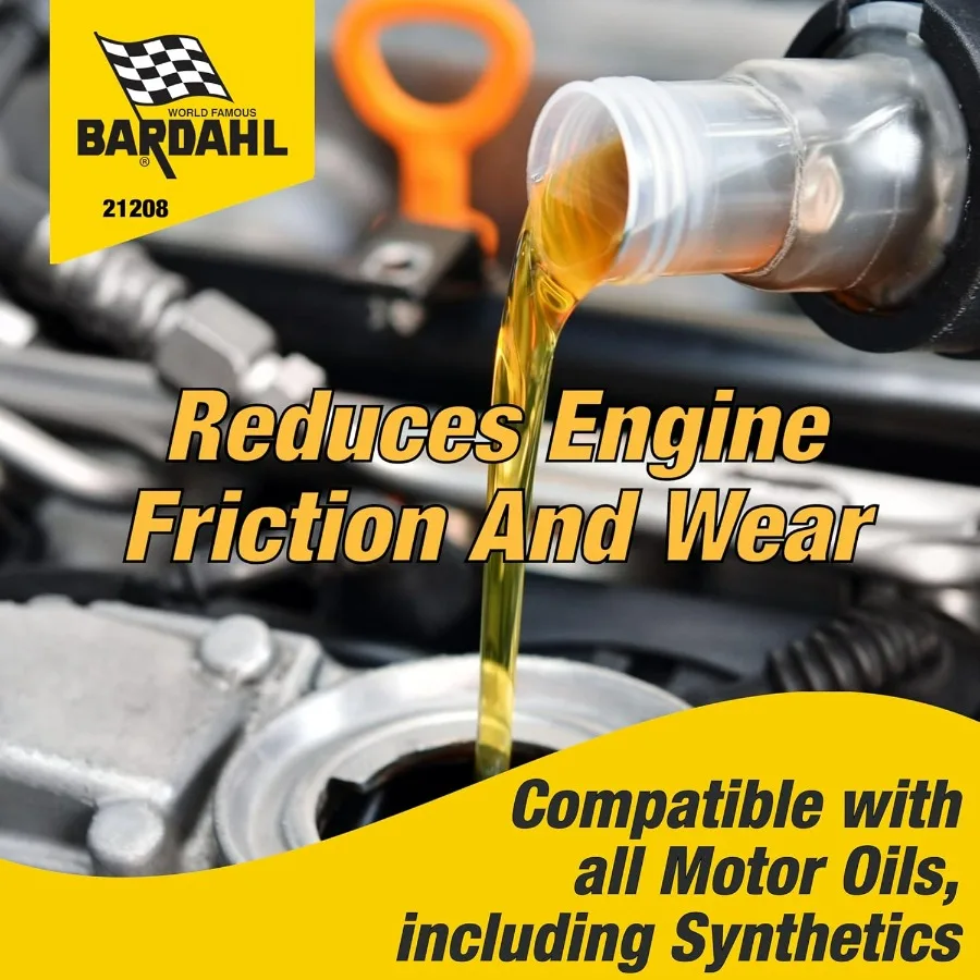 Bardahl 21208 مادة مضافة زيت المحرك لحماية المحرك - واقي حرق الزيت لمحرك الزنك - معالجة الزيت المصممة للتشحيم #2
