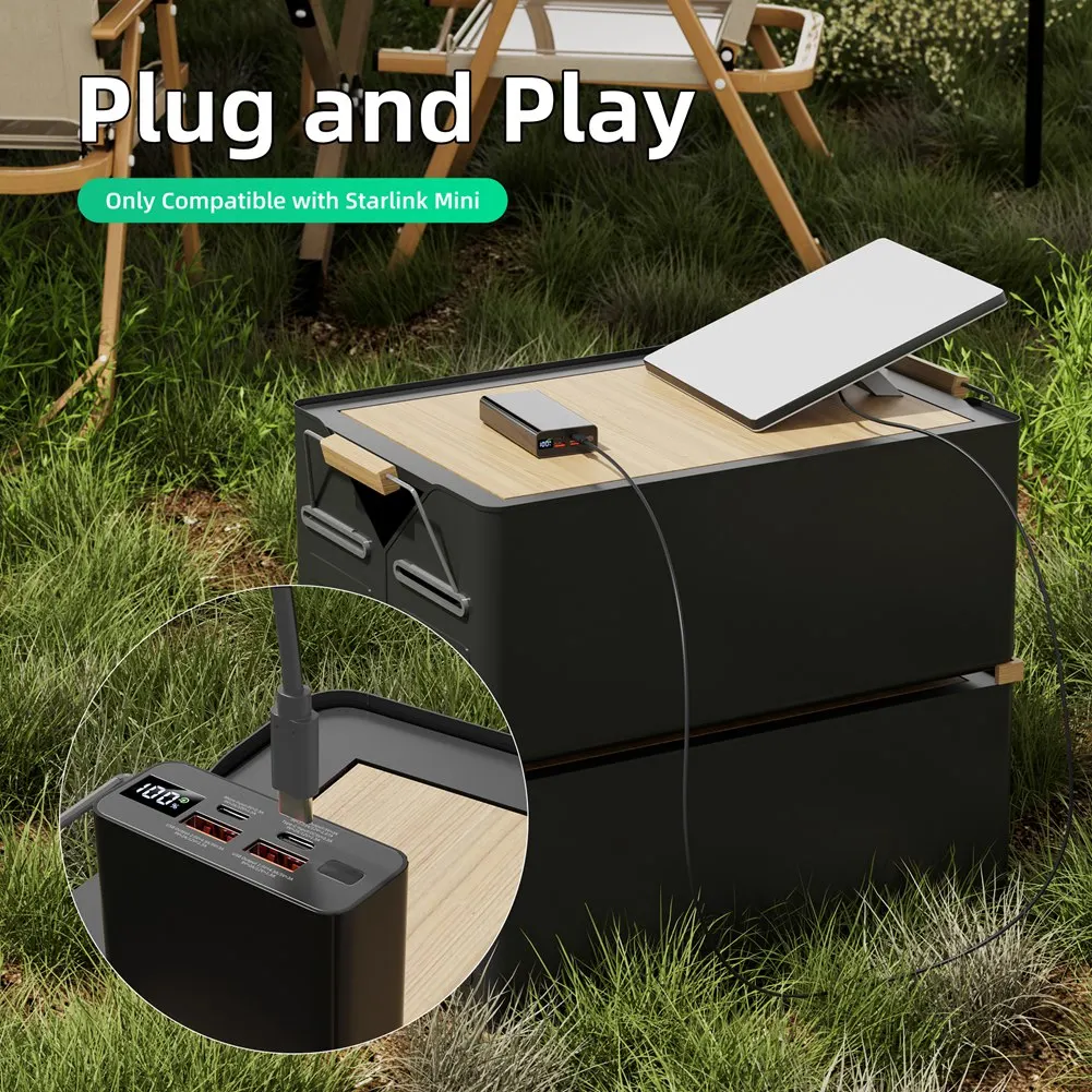 N89R para StarLink Space-X Mini USB C a Cable de CC protección contra sobrecarga de cortocircuito MINI tipo C a Cable de CC 2 metros/6,6 pies