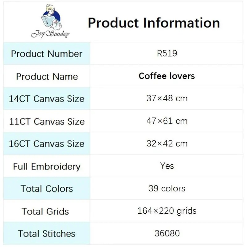 Cafe Coppia Modello di carattere Kit da cucito a punto croce 14CT 16CT 11CT Contati su tela stampata Tessuto Ago Filo da ricamo Set