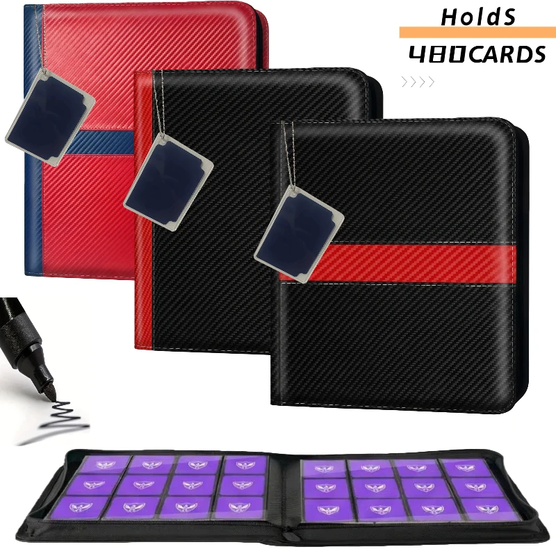 แฟ้มใส่การ์ดสะสมระดับพรีเมียม, 12 ช่อง, ใส่การ์ดได้ 480 ใบ, พร้อมหน้าในแบบสองด้าน 20 หน้า, ดีไซน์แบบซิป, พร้อมซองใส่การ์ดแบบโชว์, ช่องใส่การ์ดด้านข้าง, ใช้ได้กับการ์ดฟุตบอล, การ์ดบาสเกตบอล, การ์ดเบสบอล, การ์ดสะสม, เหมาะสำหรับการ์ด Mtg และ TCG อื่นๆ, แฟ้มเก็บการ์ด, เหมาะสำหรับการ์ดขนาดมาตรฐาน, นักสะสมของที่ระลึก, ของขวัญวันหยุด