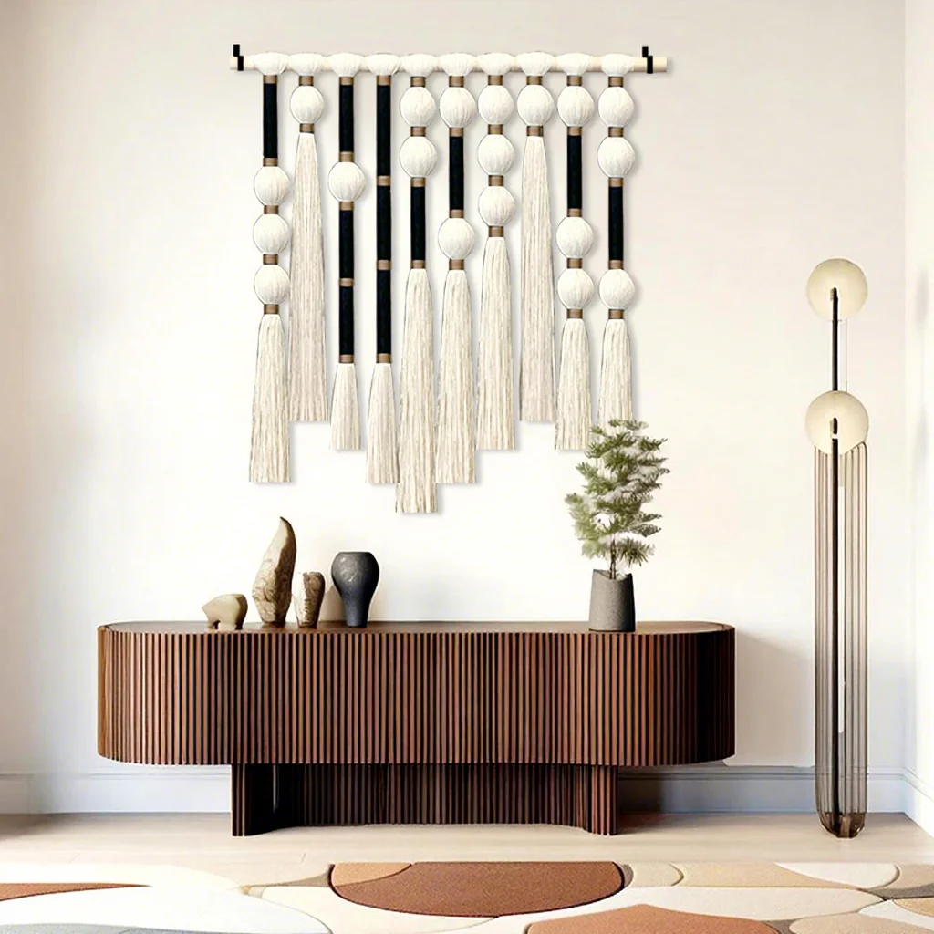 #￥Hot Wholesale Eco-Friendly Hand Woven Cotton Boho Macrame Art Deco Style Bedroom Wall Tapestry for Home Decorative Use Gisenu
