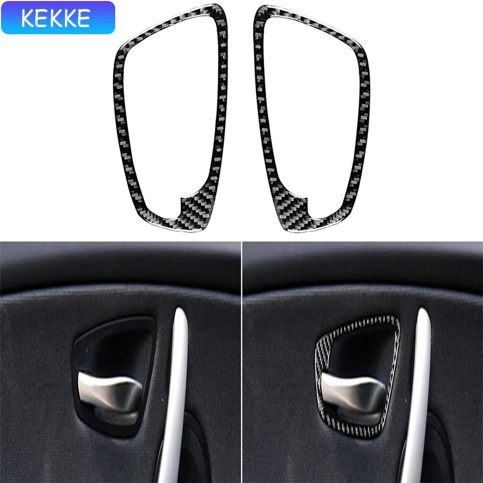 

Accessories Carbon Fiber Car Door Handle Frame Decoration Stickers Trim Cover For BMW 1 Series E81 E82 E87 E88 2008-2013