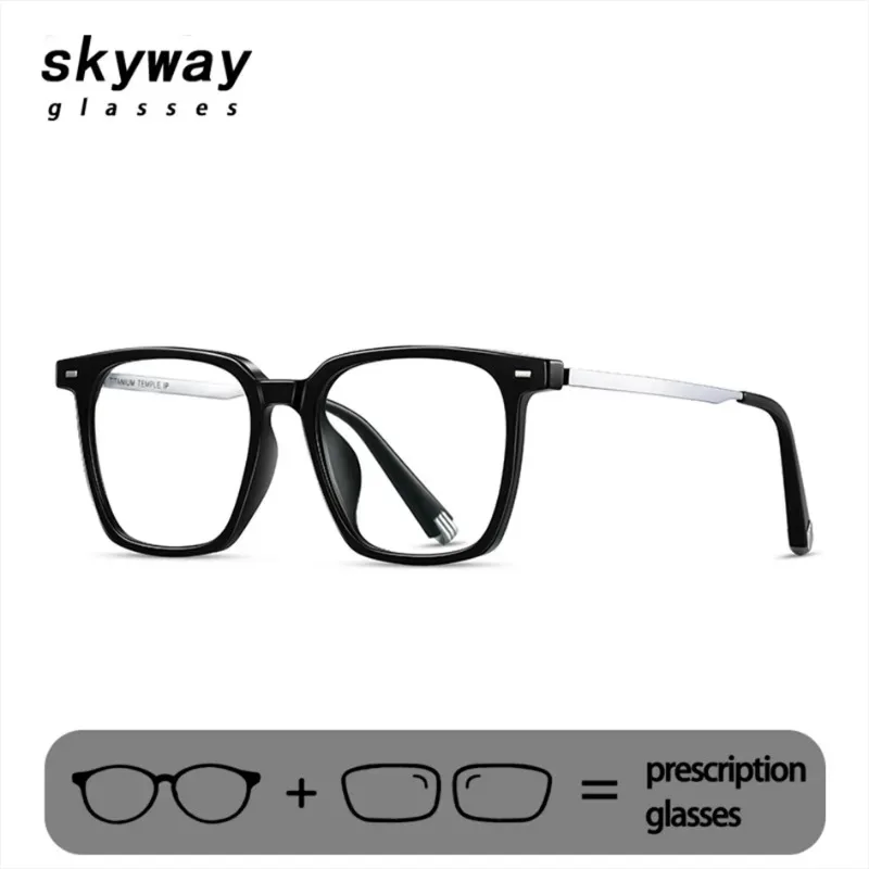 SKYWAY TR Titanium Anti Blue Light Photochromic Eyeglasses Myopia Presbyopia Reading Glasses Custom Prescription Spectacles