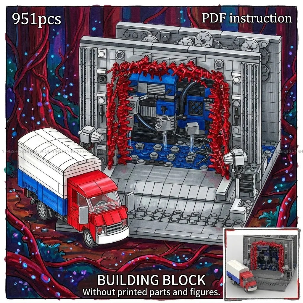 

Sci Fi Scene Stranger Construction Toy Vehicle and Building Set Display Building Bricks Gift