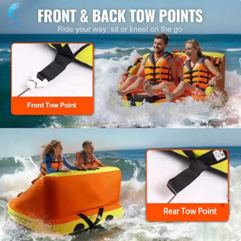 2 Person Inflatable Towable Tube For Boating Sofa Yacht Towing Ring Boat Float Tow Raft Water Sports Playground Boat Accessories