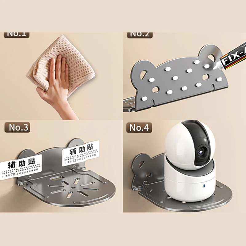 Support de budgétaire mural sans poinçon, support d'invite en métal durable, support de surveillance intérieur et extérieur, cortors