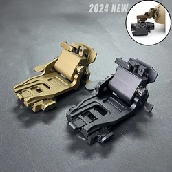 2024 nuovo supporto per casco NVG a basso profilo Flip-up regolabile scarpa a coda di rondine occhiali per visione notturna in alluminio supporto per staffa
