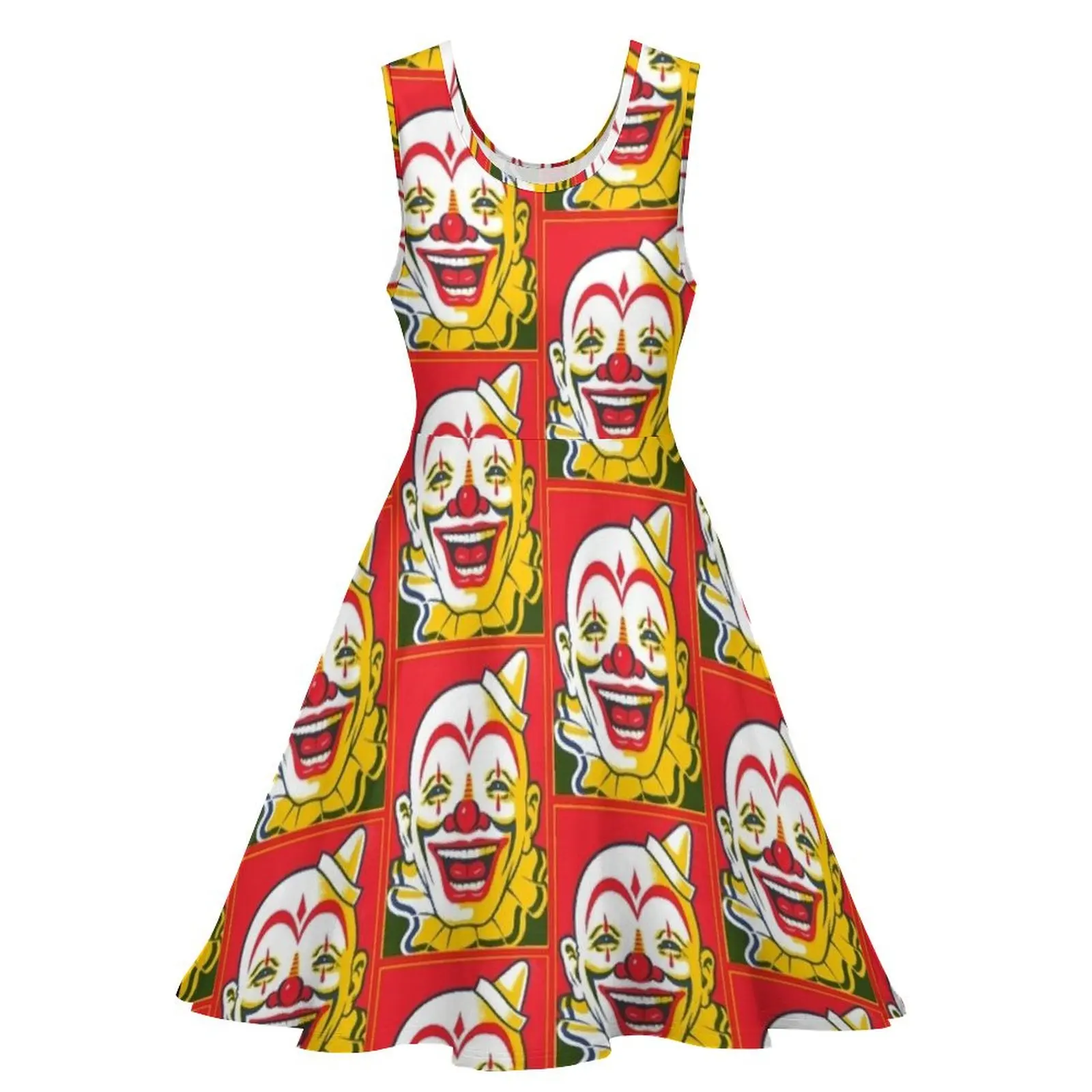 Vintage clown poster Sleeveless Dress Dress for girls sexy dress for women