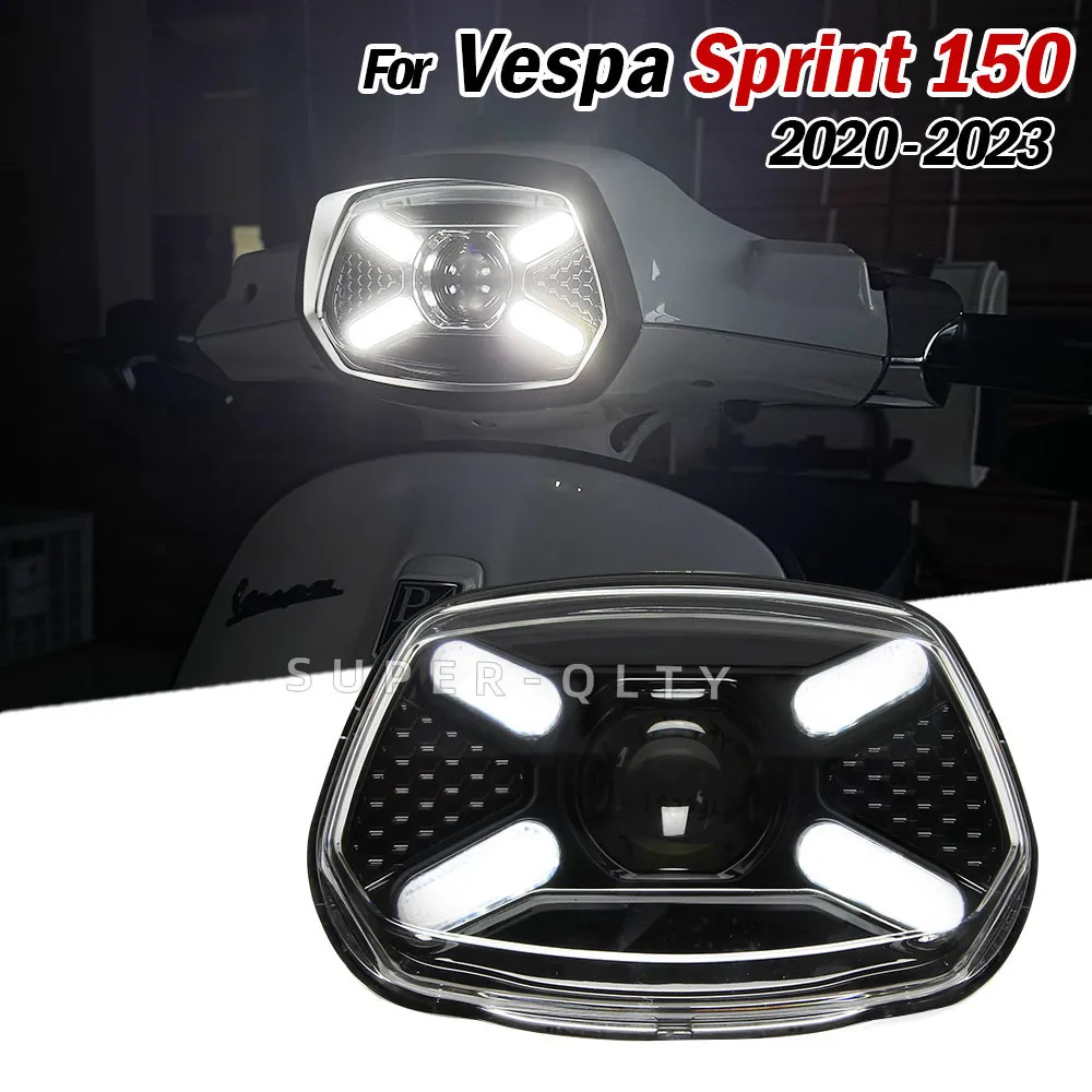 Front Headlamp For VESPA Sprint 150 LED Headlight Light Bulbs Motorcycle Front Headlamp Assembly