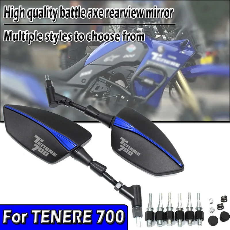 

Для Tenere 700 2019 XTZ 700 T700 2019-2023 2024 2025 8/10 мм универсальные регулируемые зеркала заднего вида боковое зеркало