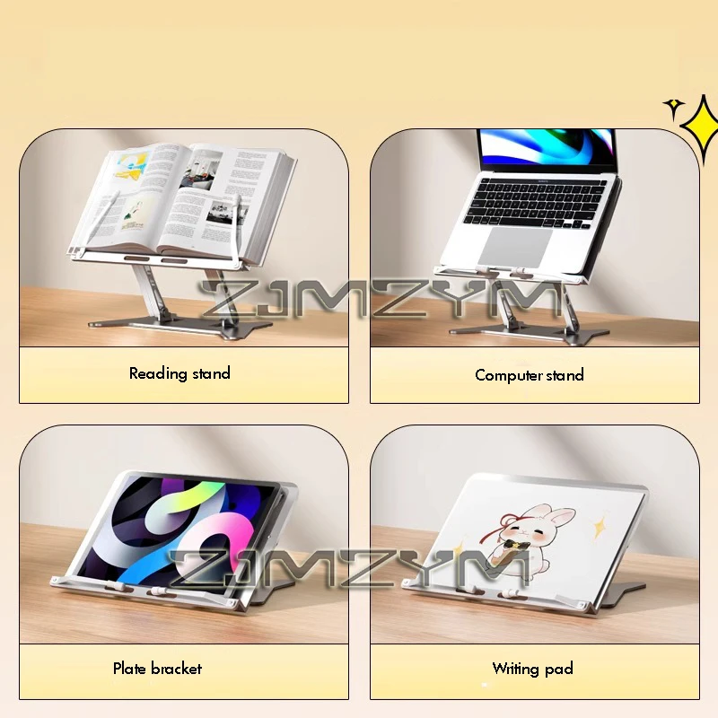 Foldable Lifting Reading Stand with Sturdy Metal Bookshelf Perfect for Reading Books And Documents