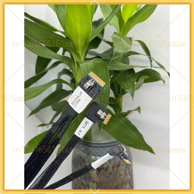 SFF-8654 To 2*4i SAS Data Cable 1 To 2 Straight To Straight Server RAID Connection Wire