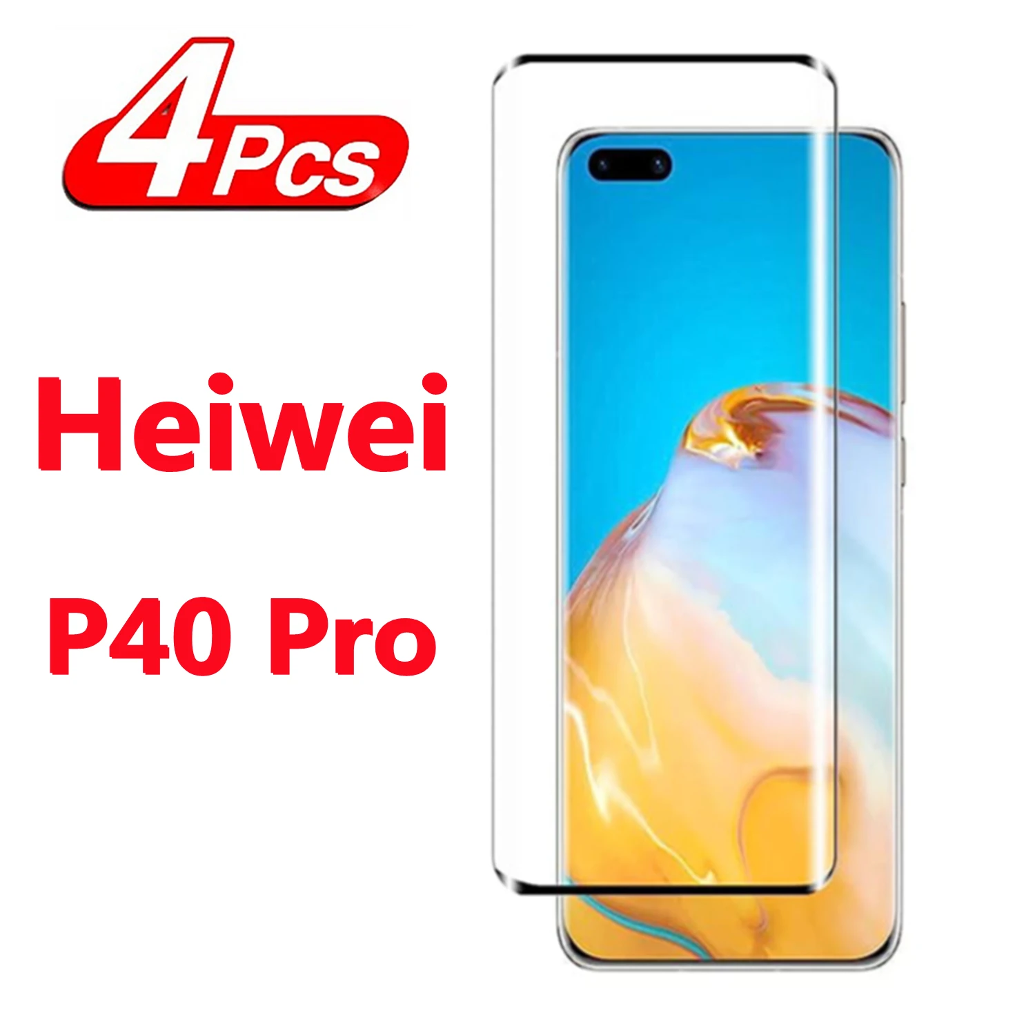 

1-4 шт. изогнутое стекло для HUAWEI P40 Pro Защитное стекло для экрана