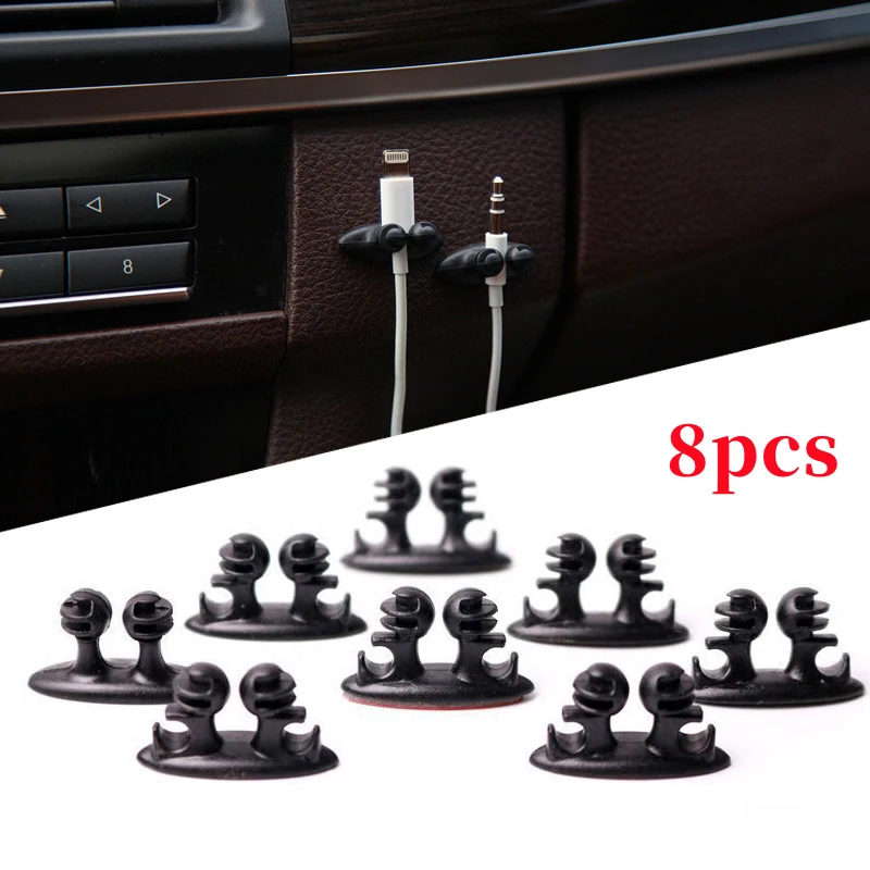 

Cell Phone Cable Holder Multipurpose Car Cell Phone Charger Cable Wire Organizer Clip Clip Self-Adhesive Bracket Cable Holder