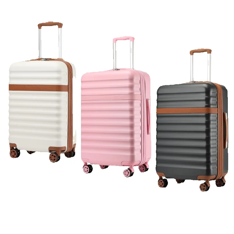KONO Hartschalen Reisekoffer aus ABS+PC mit 4 drehbaren Rollen und TSA-Schloss, Handgepäck Trolley in den Größen 20/24/28 Zoll