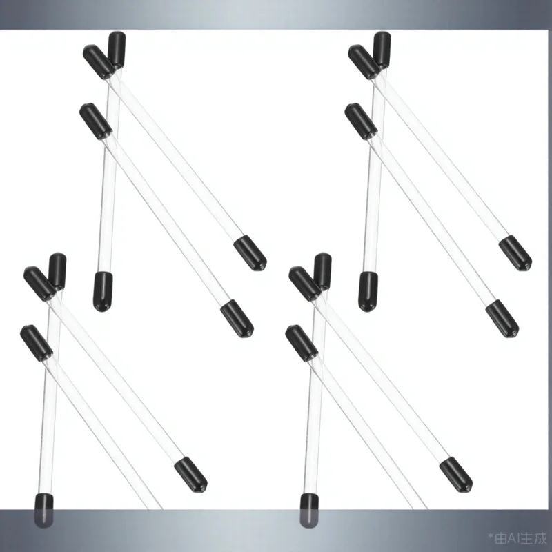 

12Pcs Clear Acrylic Incense Stick Tube Portable Aroma Container Black Lid Easy Filling Long-Lasting Use Sturdy Design